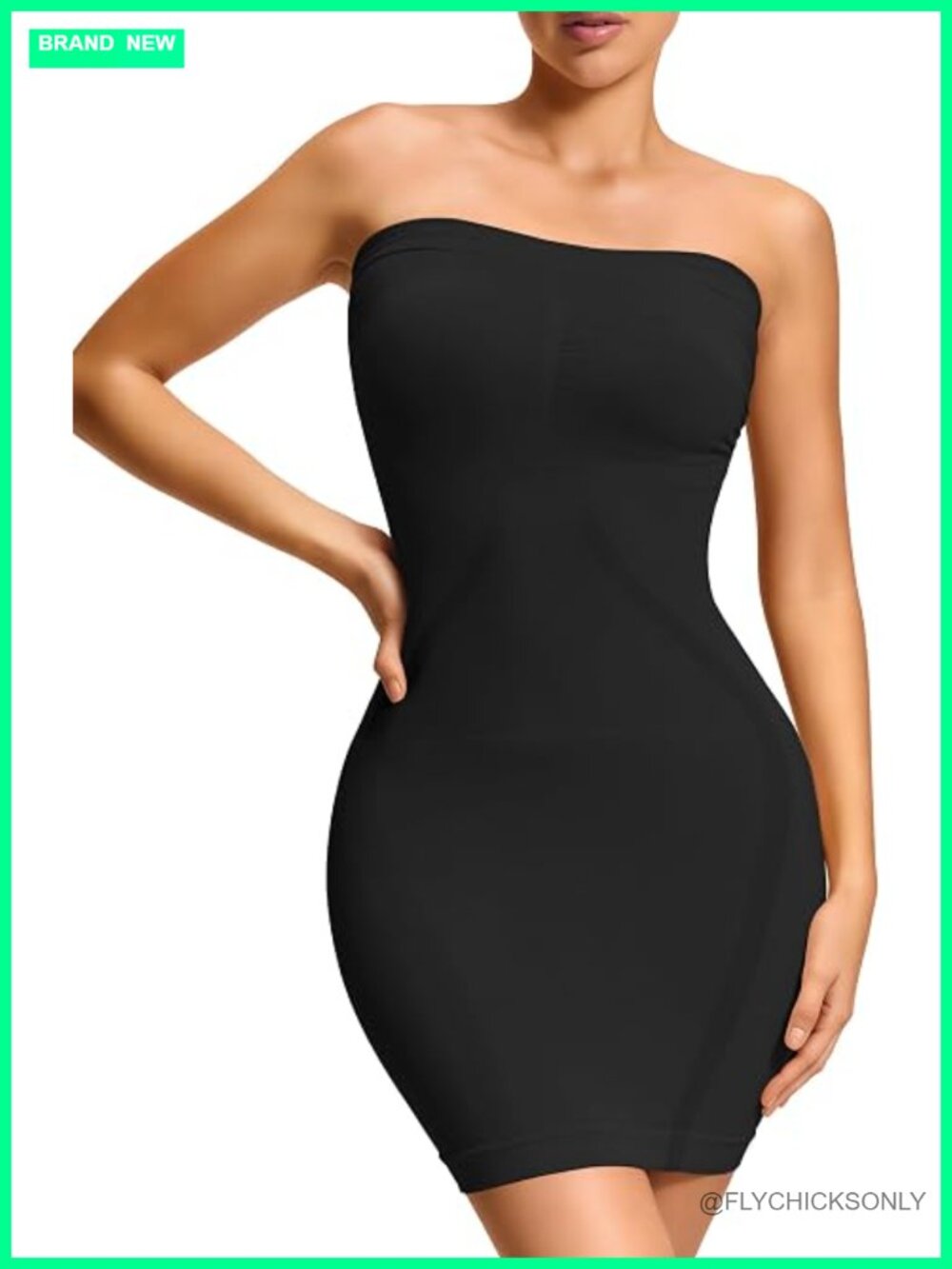Strapless Shapewear Dress with Tummy Control Seamless Full Slip
